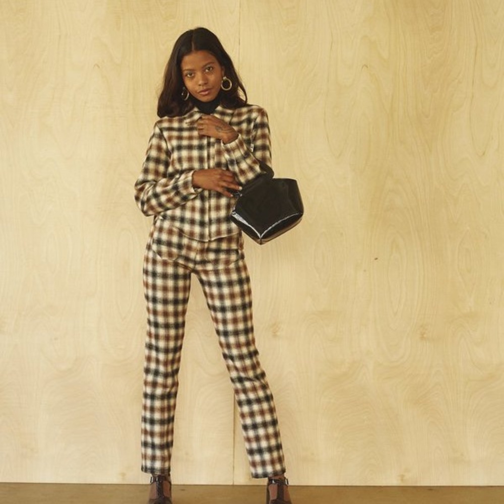ISO!!! Lykke Wullf Ranch Pants in brown tan black plaid SIZE 2